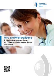 Fortbildungsprogramm - St. Marien-Krankenhaus Siegen