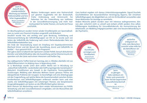 5 Jahre SeKo Bayern - Selbsthilfekoordination Bayern
