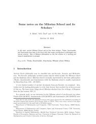 Some notes on the Milesian School and its Scholars - Institute of ...