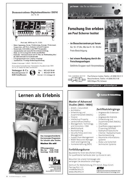 3/2005 - Verband der Fachhochschul-Dozierenden Schweiz FH-CH