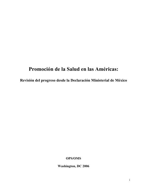 Promoción de la Salud en las Américas - Universidad Veracruzana