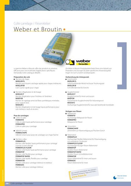 Weber et Broutin - Chaux de Contern