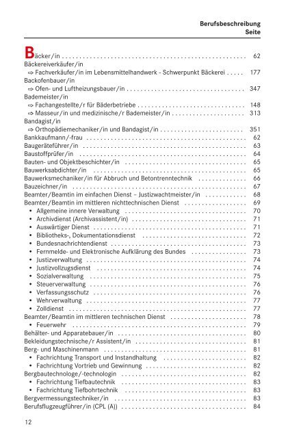 Lexikon der Ausbildungsberufe - BERUF AKTUELL