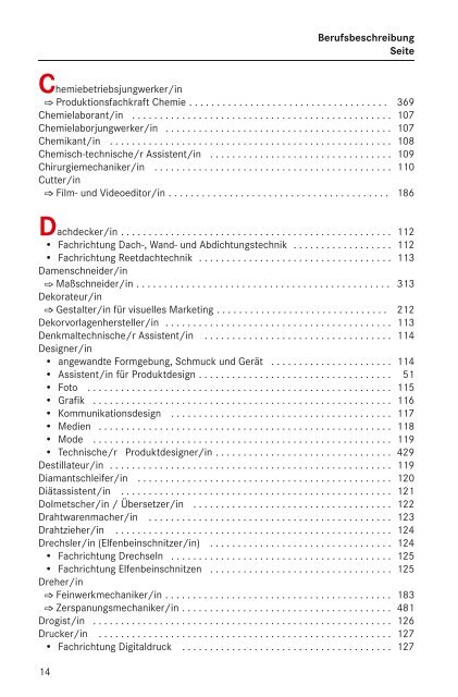 Lexikon der Ausbildungsberufe - BERUF AKTUELL