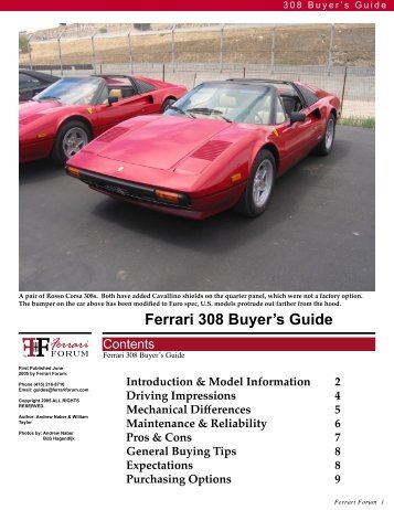 Ferrari 308 Buyer's Guide - Ferrari Life