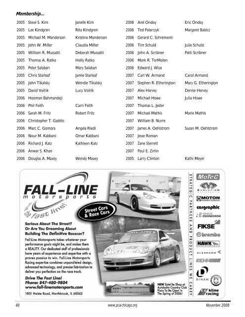 November - Porsche Club of America - Chicago Region