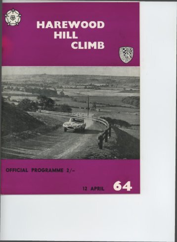 HAREWOOD HILL CLIMB - Harewood Hill History