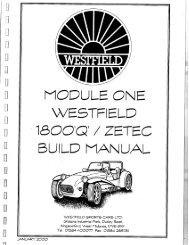 Westfield Sportscars - Sport 1800Q / Zetec Build Manual - 2000