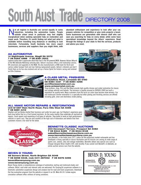 CARS FOR - Australian Classic Car Monthly