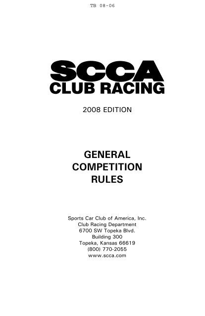 general competition rules