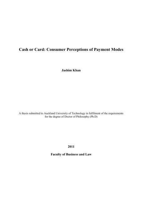 Cash or Card: Consumer Perceptions of Payment Modes - Scholarly ...