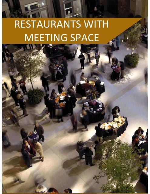 RESTAURANTS WITH MEETING SPACE - Cedia