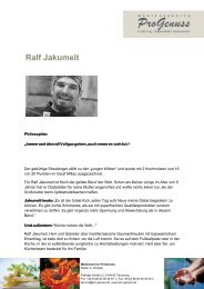 Ralf Jakumeit - Medienservice ProGenuss
