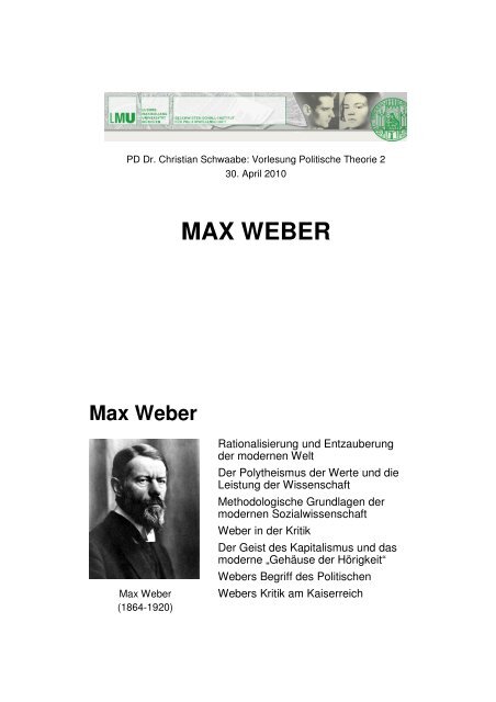 MAX WEBER