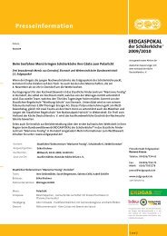 2009/2010 Presseinformation - Erdgaspokal der Schülerköche