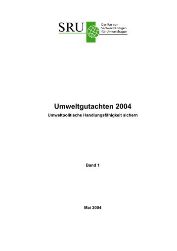 Umweltgutachten 2004 - Deutscher Fluglärmdienst eV
