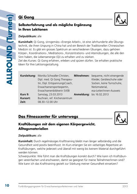 Fortbildungsprogramm 2013 - Pro Senectute Kanton Luzern - Pro ...