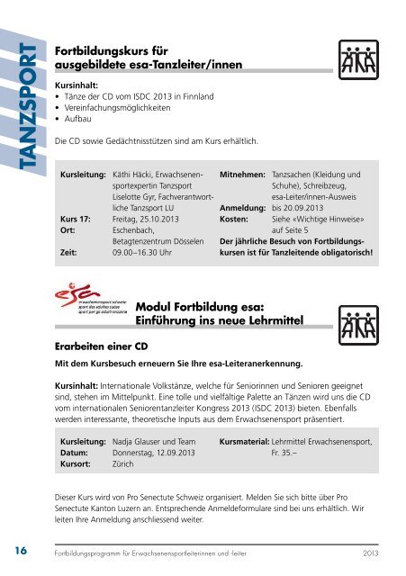 Fortbildungsprogramm 2013 - Pro Senectute Kanton Luzern - Pro ...