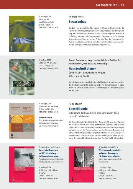 Verlagsprogramm 2012 - h.e.p. verlag ag, Bern