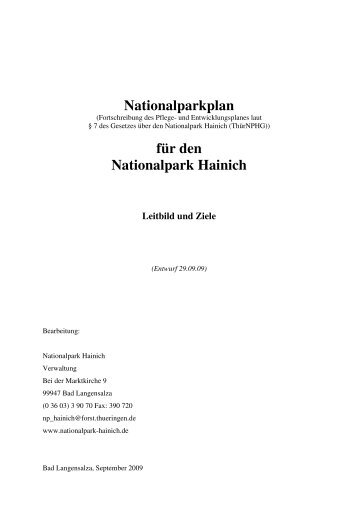 können Sie den Nationalparkplan als PDF - Nationalpark Hainich