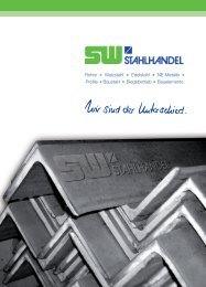 Firmenbroschüre - SW Stahlhandel GmbH