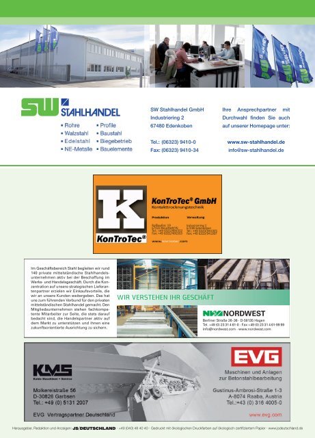 Firmenbroschüre - SW Stahlhandel GmbH