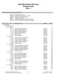 Work Breakdown Structure Element Index Rev. 1 - emcbc