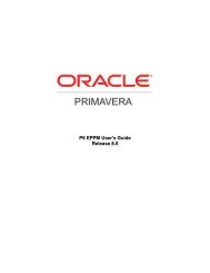 P6 EPPM User's Guide - Downloads - Oracle