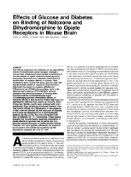 Effects of Glucose and Diabetes on Binding of Naloxone and ...