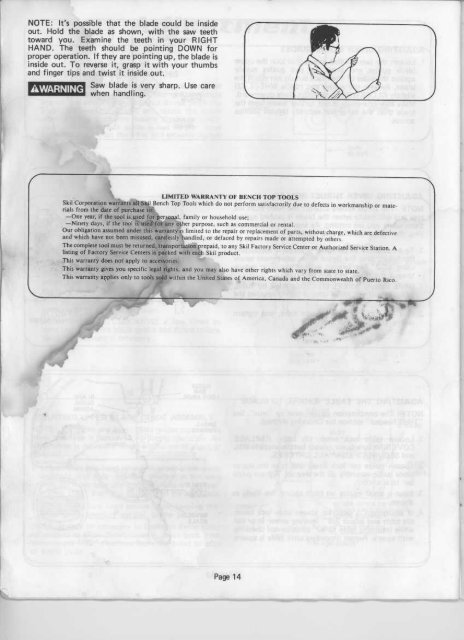 10" Band Saw Model 3104 - Manual & Guides