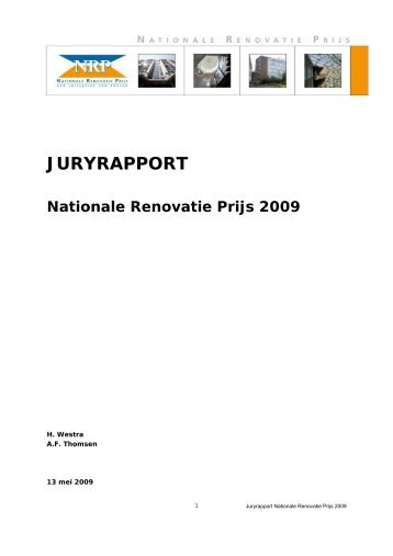 JURYRAPPORT Nationale Renovatie Prijs 2009 - Merkx+Girod