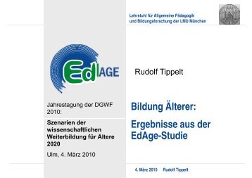 Bildung Älterer: Ergebnisse aus der EdAge-Studie EdAge ... - DGWF