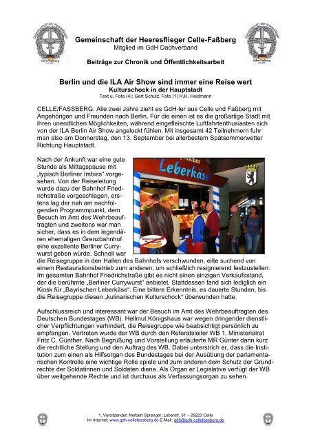 Bericht Exk. Berlin/ILA 2012 - GdH Celle-Fassberg