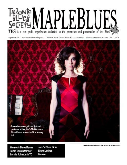 September 2011 Toronto Blues Society