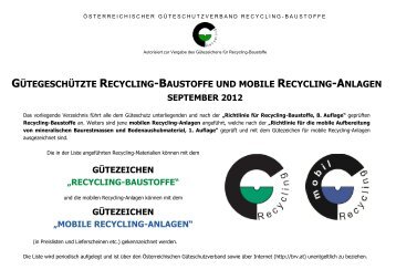 gütezeichen „recycling-baustoffe“ - BRV