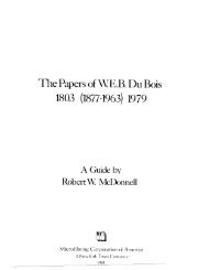 The Papers of WEB. Du Bois - UMass Amherst Libraries