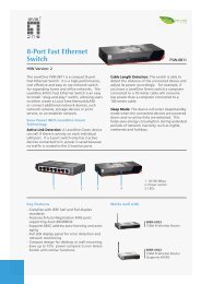 FSW-0811 Datasheet - LevelOne - Quality networking products and ...