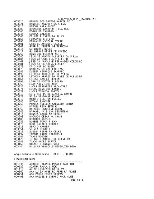 APROVADOS_UFPR_PS2010.TXT - Bloco de notas - clicRBS