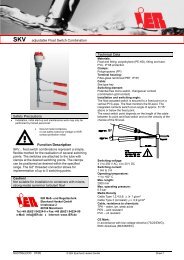 SKV adjustable Float Switch Combination Safety Precautions ...
