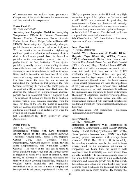 Abstracts Brochure - 2nd International Particle Accelerator Conference