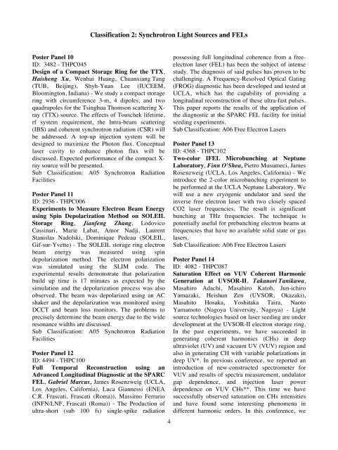 Abstracts Brochure - 2nd International Particle Accelerator Conference