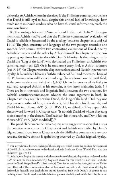 David in the Service of King Achish of Gath: Renegade to His ...