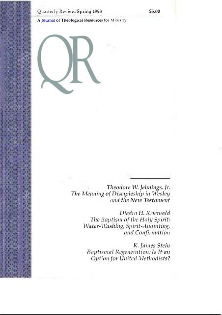 TJieodore W. Jennings, Jr. The Meaning of ... - Quarterly Review