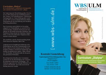 Curriculum „Dialyse“ - WBS ULM