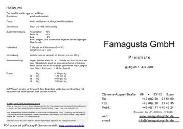 Preisliste 2004.qxd - Famagusta GmbH