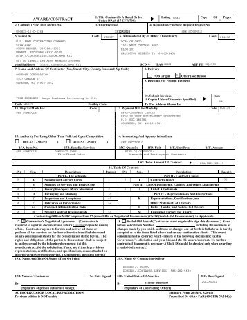 W56HZV-12-C-0264 - Warren Procurement Network - U.S. Army