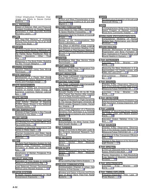 NASA Scientific and Technical Aerospace Reports