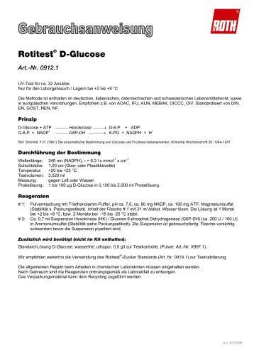 Rotitest D-Glucose