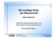 Die künftige Rolle der Wasserkraft - IHS - Universität Stuttgart