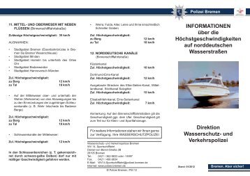 Höchstgeschwindigkeiten.pdf - Polizei Bremen